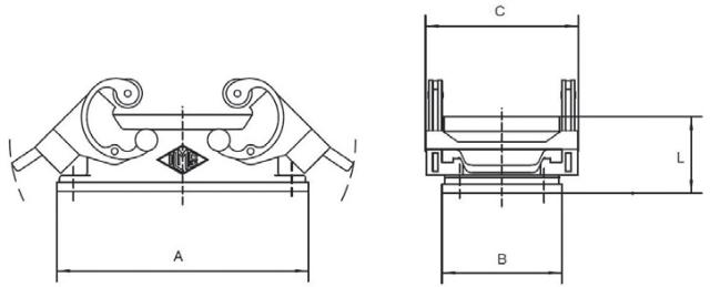 Paneelbehuizing 2 dubbele clips