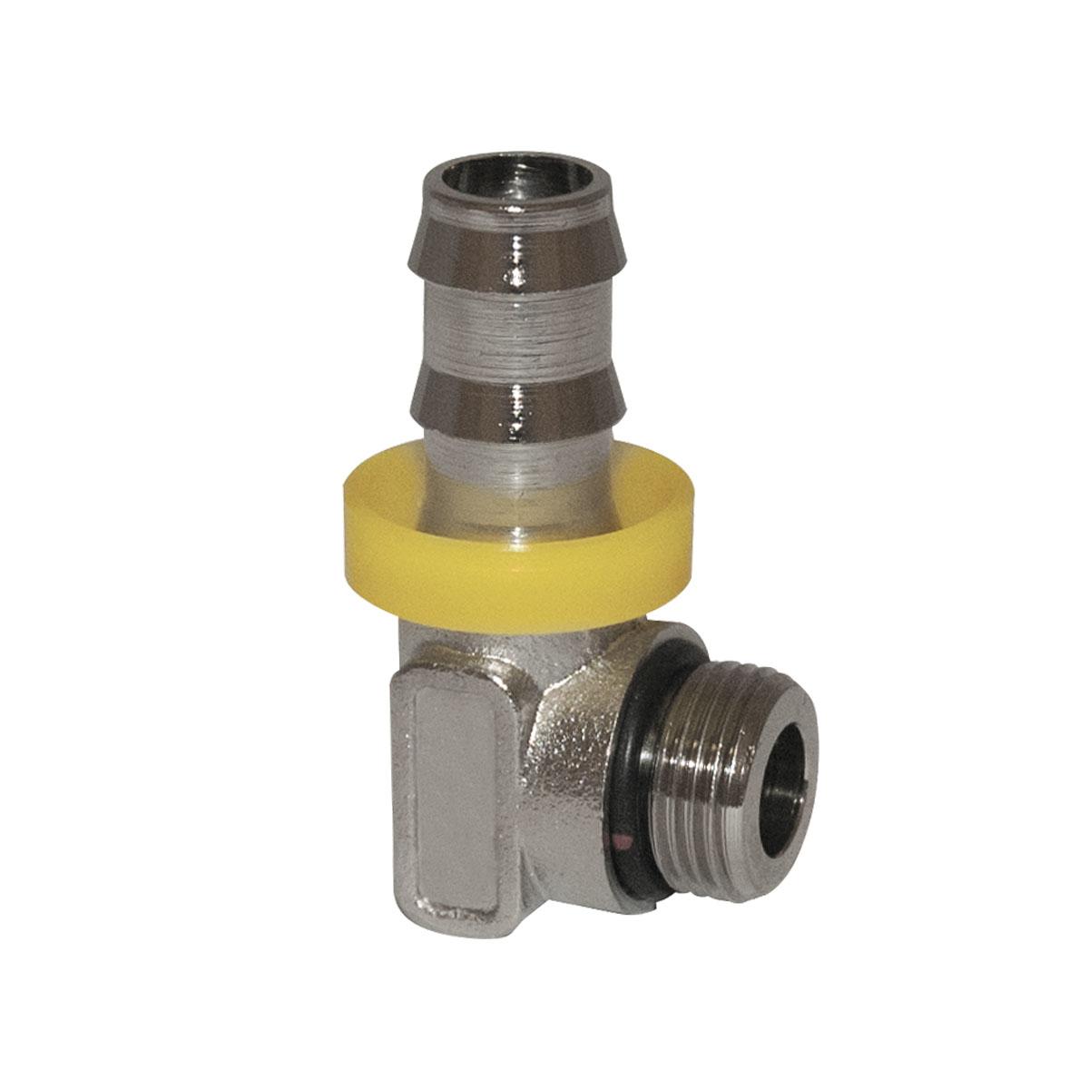 Nippel 90º met Slangtule type Push-Lock (t.b.v. multi connectieplaat - matrijsplaat)