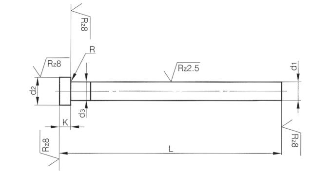 Éjecteur droit nitruré rodé ISO 6751