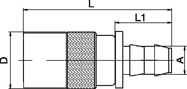 Koppeling Recht type Push-Lock Slangtule DME stijl*