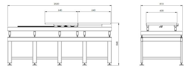 Table à moule avec supports forgés 6 tonnes